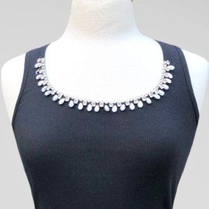 Rhinestone Trimmed Tank Top